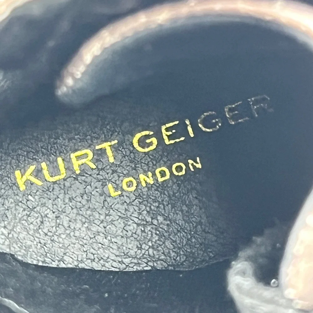 Kurt Geiger London Quilted Pink Metallic Leather Combat Ankle Boots Size 3